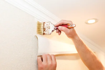 Pose de papier peint à Quenza — revêtements muraux et toiles de verre